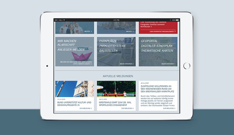 Hansestadt Greifswald - Klare Informationsstruktur